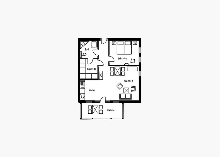 Dünenpark - Komfort Mit 1 Schlafzimmer Und Balkon Im Obergeschoss 145 Binz